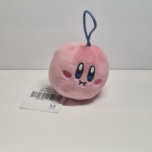 Pink Plush Character Keychain with Blue Loop